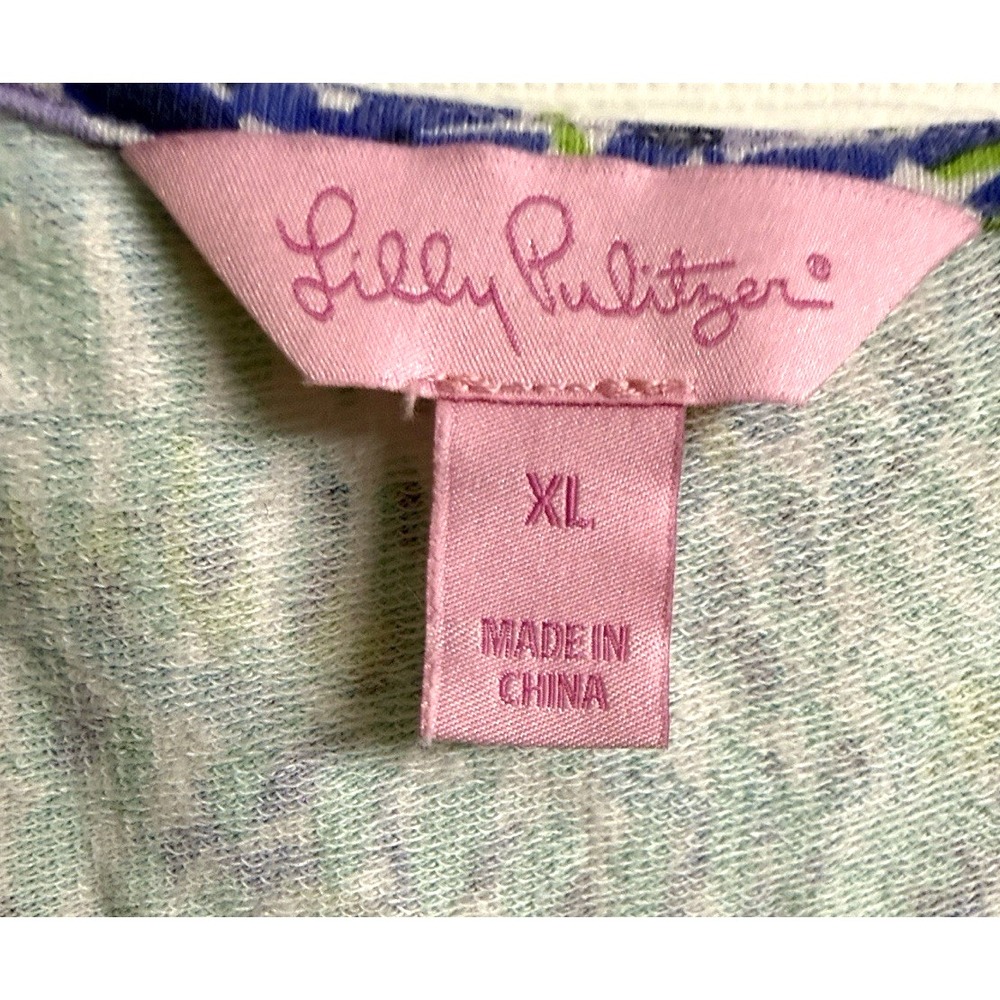 Lilly Pulitzer Tammy short dress size XL blue green gray - Picture 2 of 5